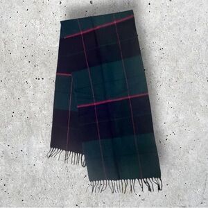 Vintage Givenchy Monsieur Men’s Lambswool Tartan Scarf